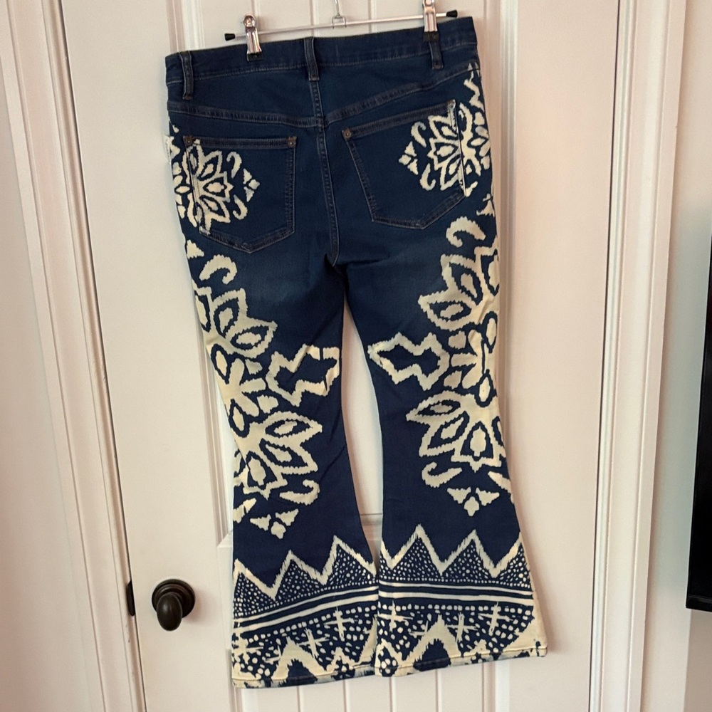 Free People Movement by Free People Floral Flare Jeans - Picture 2 of 8